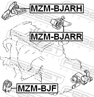 Mounting, engine MZM-BJF