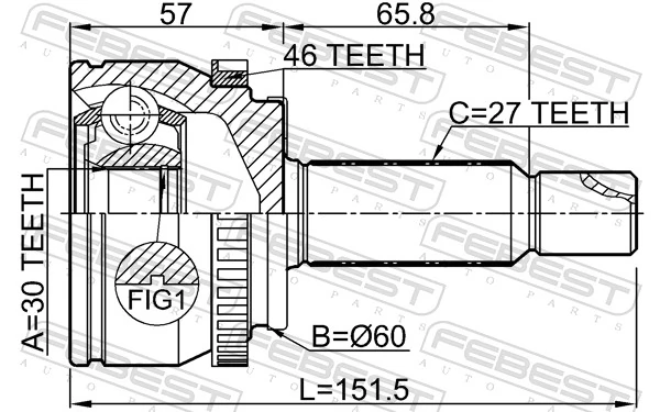 Joint Kit, drive shaft 1210-SD11A46
