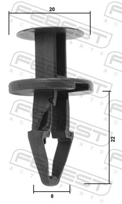 FEBEST 88570-155 Clip, trim/protection strip
