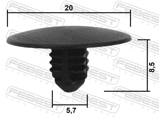 FEBEST 88570-141 Clip, trim/protection strip