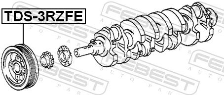 FEBEST TDS-3RZFE Belt Pulley, crankshaft