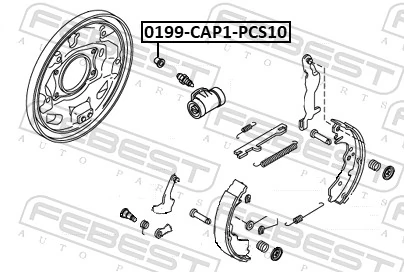 FEBEST 0199-CAP1-PCS10 Cover, brake caliper