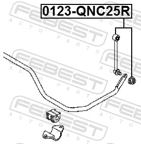 FEBEST 0123-QNC25R Link/Coupling Rod, stabiliser bar