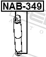 FEBEST NAB-349 Bush, shock absorber