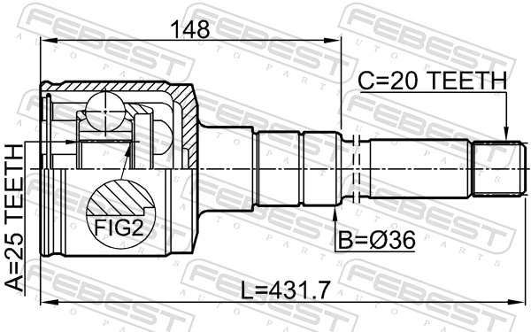Joint Kit, drive shaft 0111-ST215RH