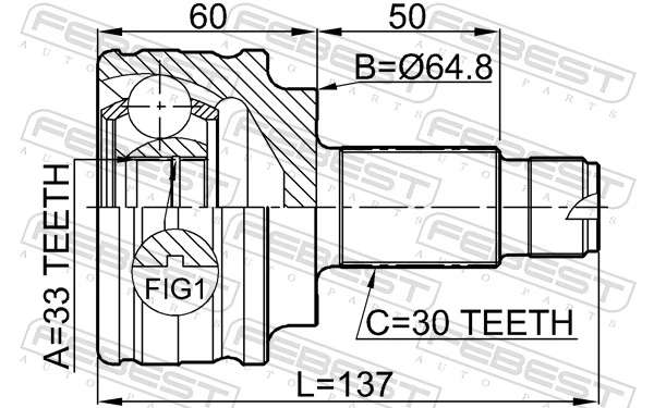 Joint Kit, drive shaft 1910-X3