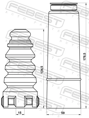 Dust Cover Kit, shock absorber SKSHB-YETR-KIT