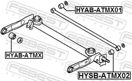 Bushing, axle beam HYAB-ATMX