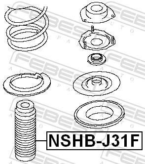 FEBEST NSHB-J31F Protective Cap/Bellow, shock absorber