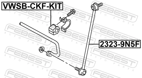 Repair Kit, stabiliser bush VWSB-CKF-KIT