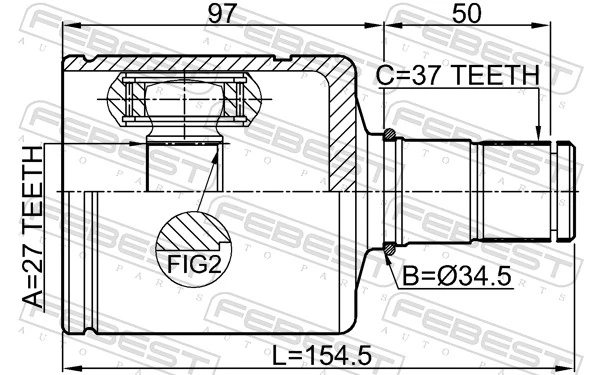 Joint Kit, drive shaft 2311-T6ATLH