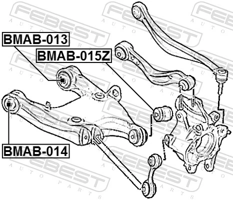 Mounting, control/trailing arm BMAB-013