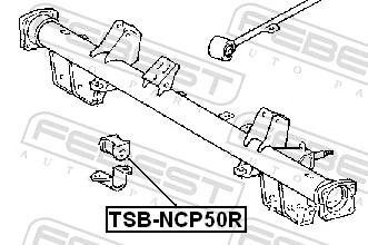 FEBEST TSB-NCP50R Mounting, stabiliser bar