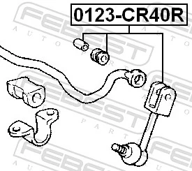 FEBEST 0123-CR40R Link/Coupling Rod, stabiliser bar