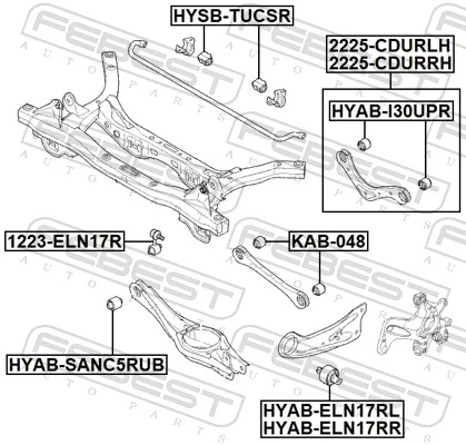 Control/Trailing Arm, wheel suspension 2225-CDURLH