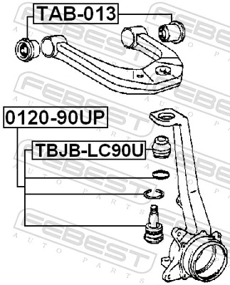 Mounting, control/trailing arm TAB-013