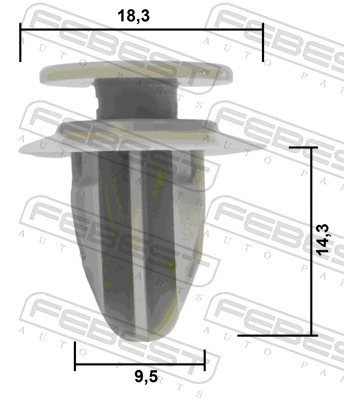 FEBEST 88570-146 Clip, trim/protection strip