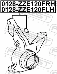 FEBEST 0128-ZZE120FLH Steering Knuckle, wheel suspension