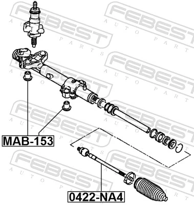 FEBEST MAB-153 Mounting, steering gear