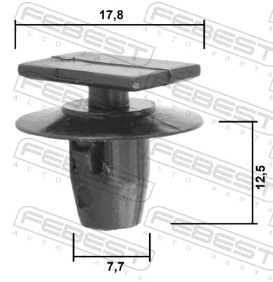 FEBEST 88570-129 Clip, trim/protection strip