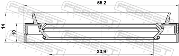 FEBEST 95JEY-35551014C Shaft Seal, drive shaft