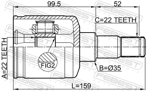 Joint Kit, drive shaft 1011-COBRH