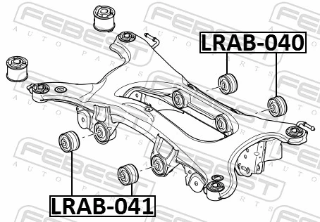 FEBEST LRAB-041 Bushing, axle beam