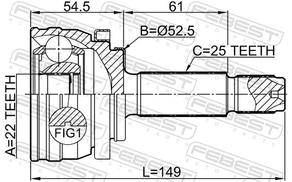 Joint Kit, drive shaft 1210-H517