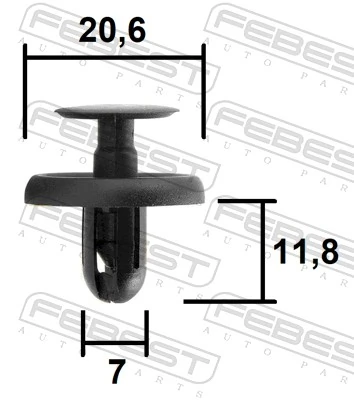FEBEST 88570-089 Clip, trim/protection strip