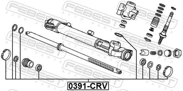 FEBEST 0391-CRV Repair Kit, steering gear