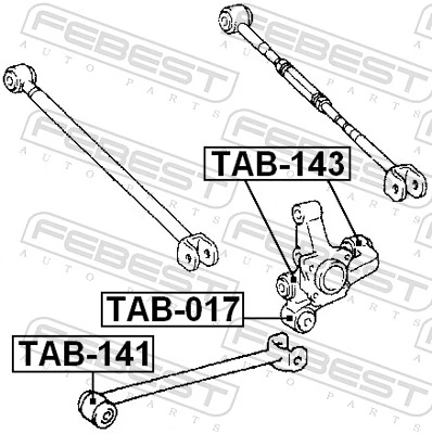 Mounting, control/trailing arm TAB-143