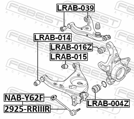 Control/Trailing Arm, wheel suspension 2925-RRIIIR