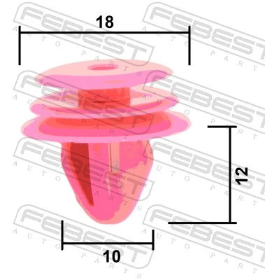 FEBEST 88570-197 Clip, trim/protection strip