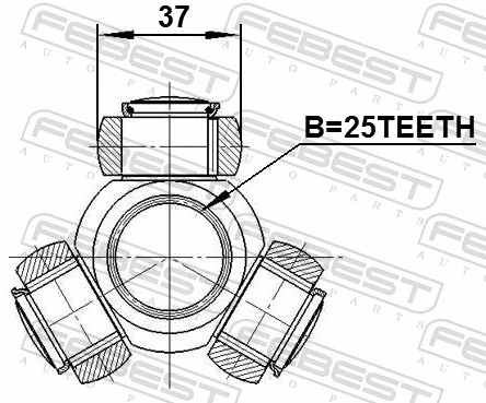 FEBEST 1816-MOVA Spider Assembly, drive shaft