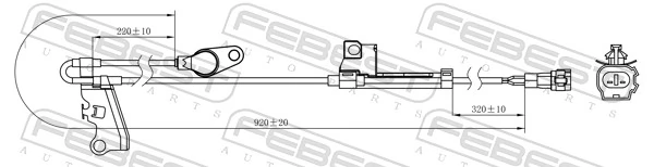 Sensor, kecepatan roda 01606-010