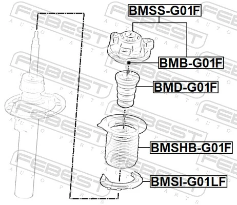 Protective Cap/Bellow, shock absorber BMSHB-G01F