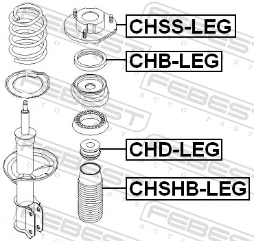 Rolling Bearing, suspension strut support mount CHB-LEG
