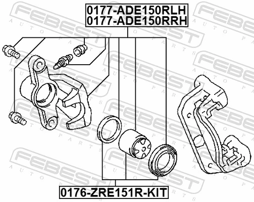 Brake Caliper 0177-ADE150RLH