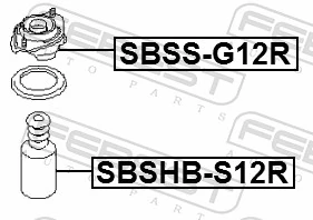 FEBEST SBSHB-S12R Protective Cap/Bellow, shock absorber