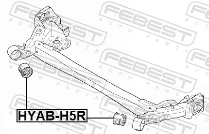FEBEST HYAB-H5R Bushing, axle beam