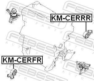 Mounting, engine KM-CERRR