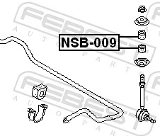 Mounting, axle strut NSB-009