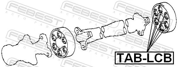 FEBEST TAB-LCB Joint, propshaft