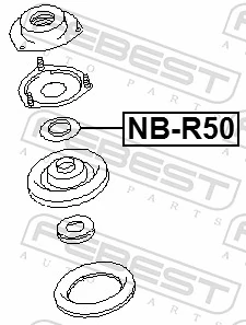 Rolling Bearing, suspension strut support mount NB-R50