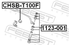Link/Coupling Rod, stabiliser bar 1123-001
