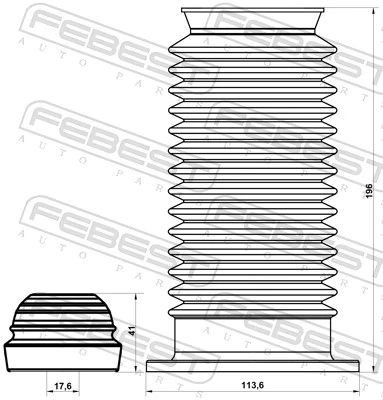FEBEST OPSHB-ASHF-KIT Dust Cover Kit, shock absorber