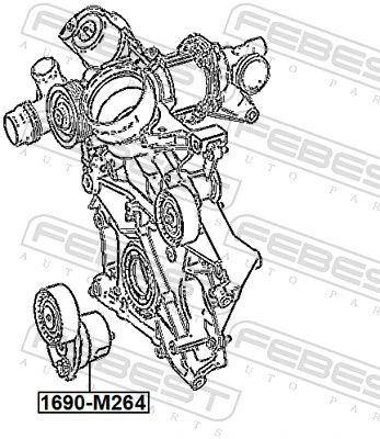 Belt Tensioner, V-ribbed belt 1690-M264