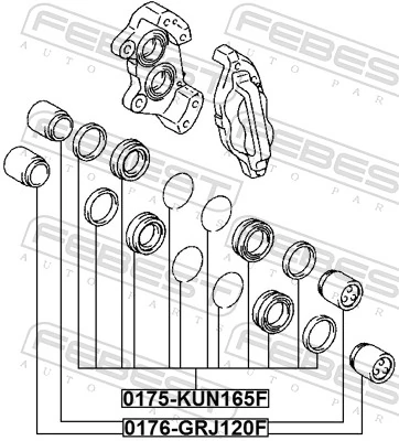 FEBEST 0175-KUN165F Repair Kit, brake caliper