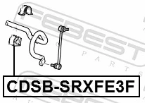 FEBEST CDSB-SRXFE3F Mounting, stabiliser bar