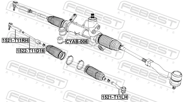 Inner Tie Rod 1522-T11D16